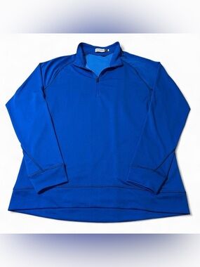 Men’s KJUS Keano Half Zip UPF50 Golf Performance Pullover Blue Size Large